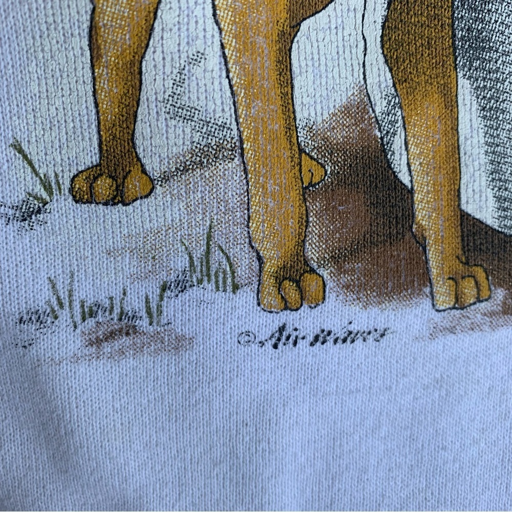 Vintage Winter Snowman Horse Dogs Crewneck Sweatshirt Adult XL 90s Sweater Snow - Picture 4 of 11